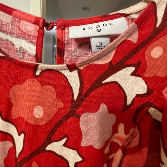 Woman Zinnia Floral RHODE Dress By Target Size 12 ⋆ NWOT - Picture 6 of 9